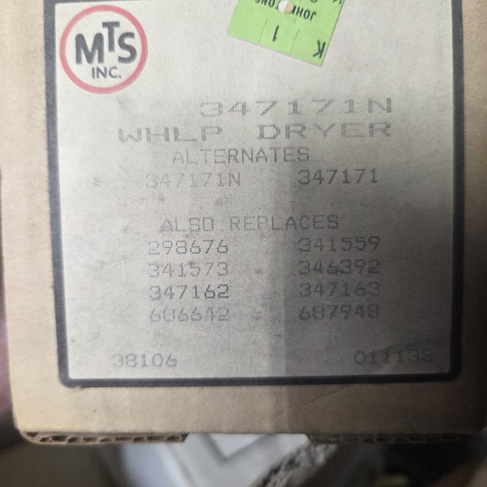Whirlpool 347171N Dryer Timer Switch - New