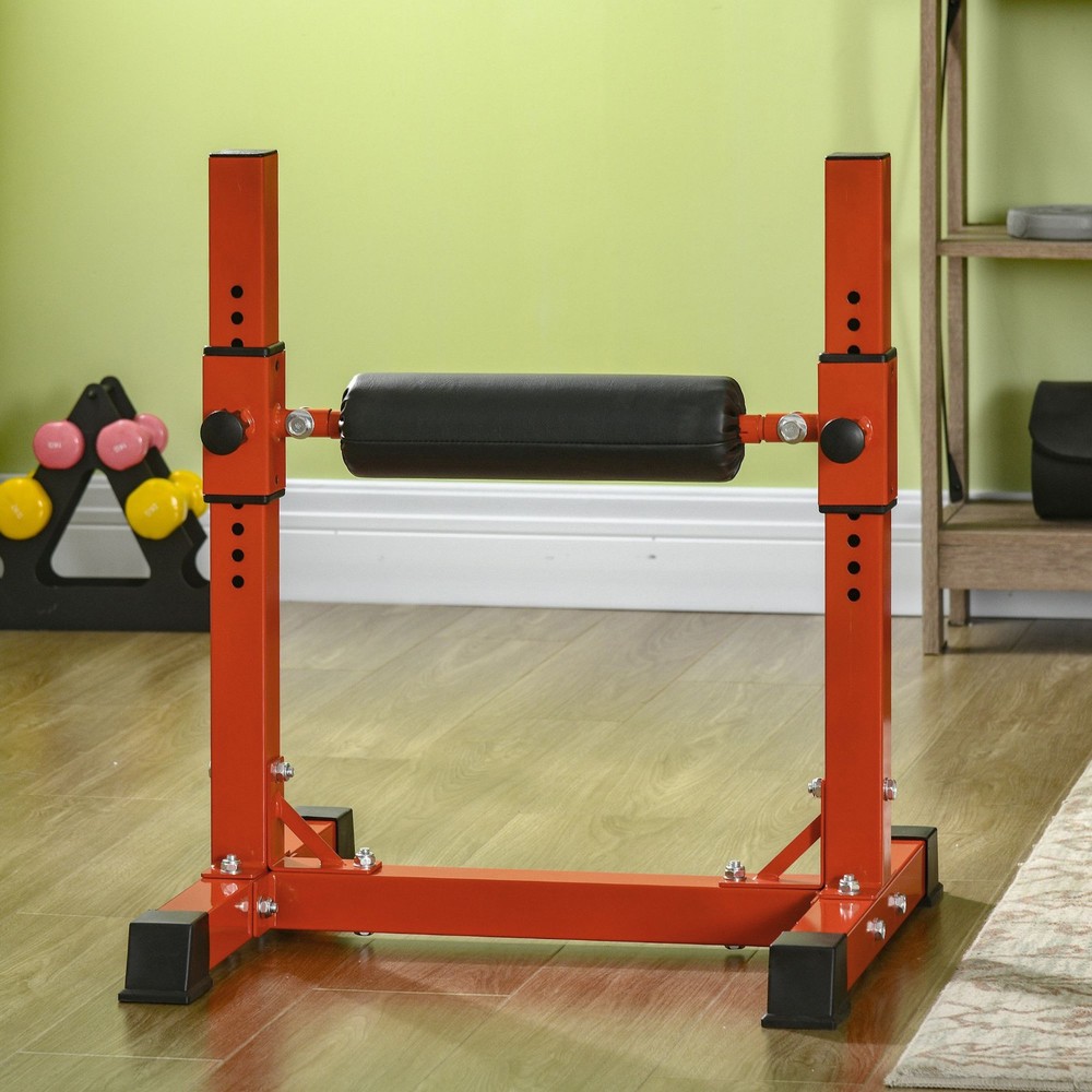 Bulgarian Split Squat Stand, 12-Level Leg Training Machine, Red