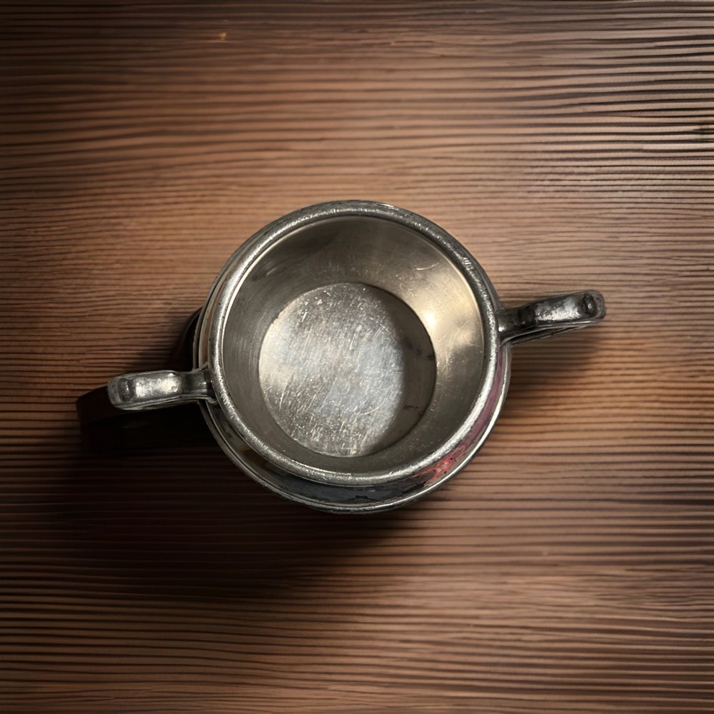 Vintage Silver Plated Sugar Bowl – No Lid – 9 oz – Classic Tableware