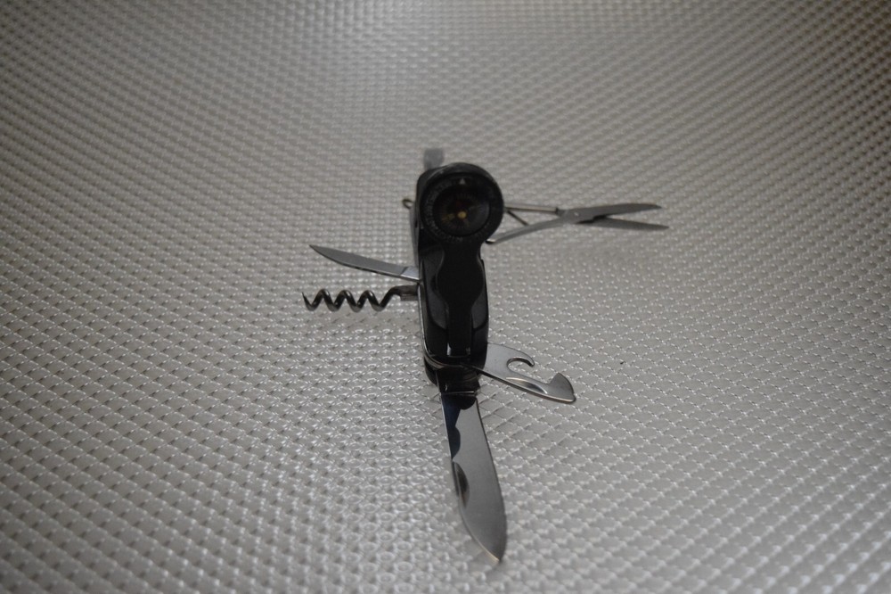 SIX FUNCTION MULTITOOL KNIFE CORKSCREW COMPASS SURVIAL POCKET TOOL CAMP HIKING