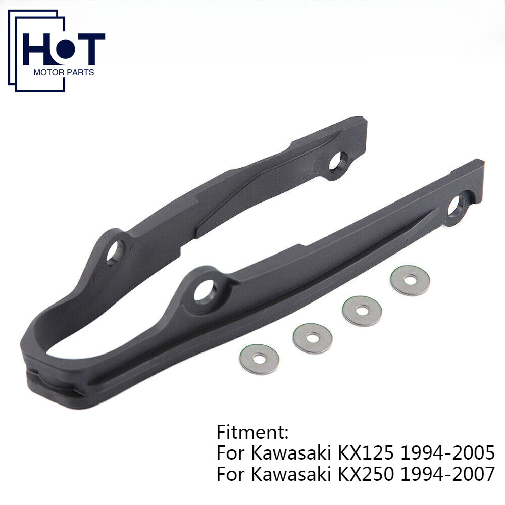 Chain Slider Guards & Guides Black For Kawasaki 125 250 KX125 KX250 1994-2005