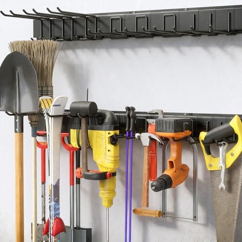 Garage Tool Organizer Wall Mount, Tool Storage Organizer with Adjustable