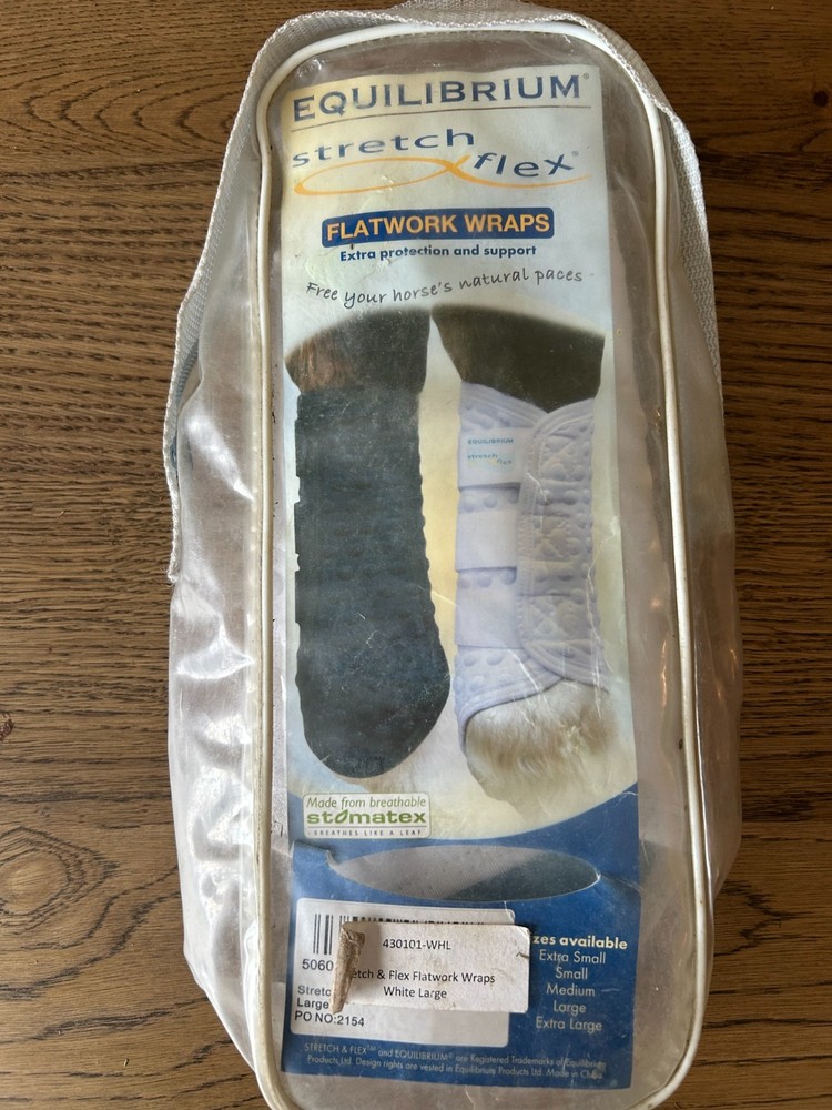 Equilibrium Original Stretch & Flex Flatwork Leg Wraps- White, Large