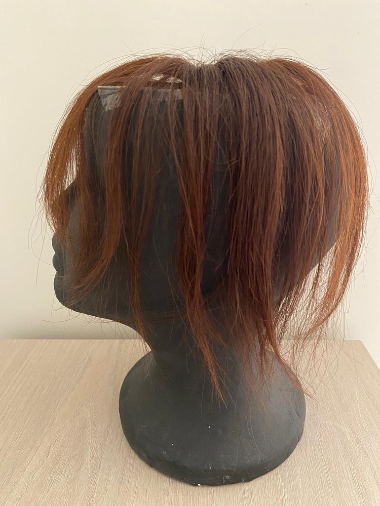 Wig With Black Cork Head Mannequin Model