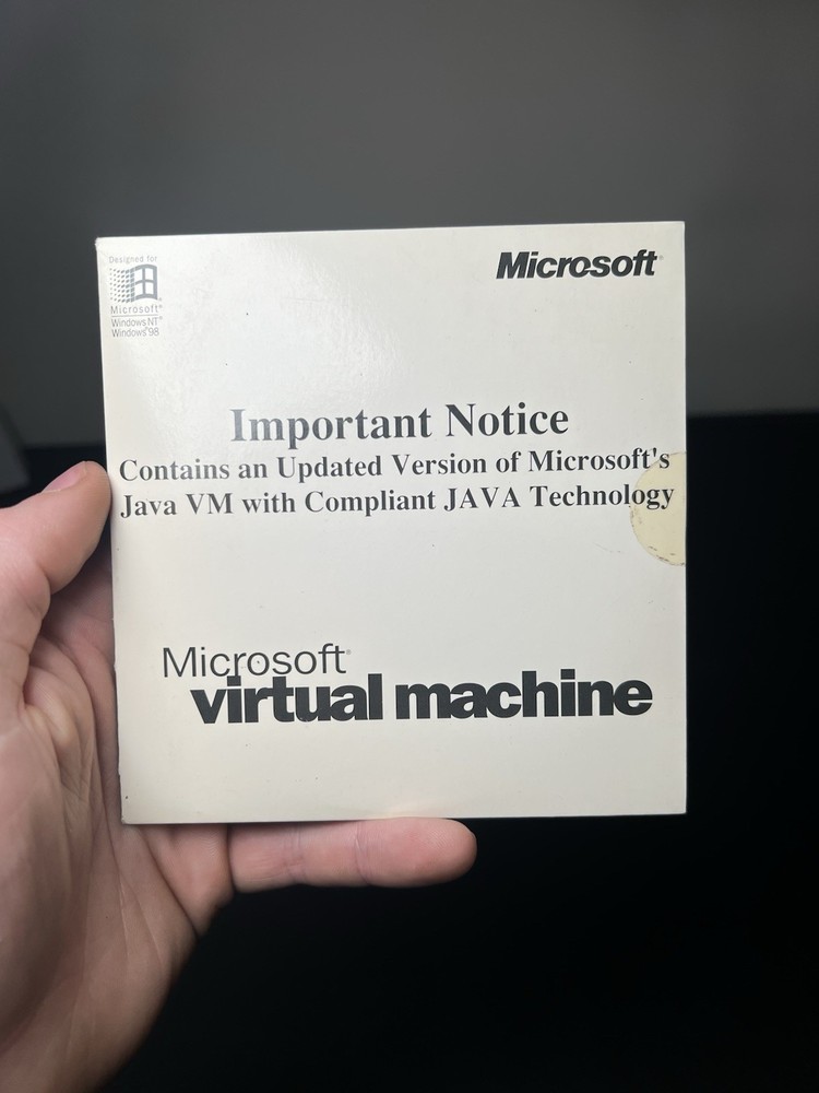 Microsoft Virtual Machine (Java VM) – Factory Sealed OEM – Windows 98 / NT