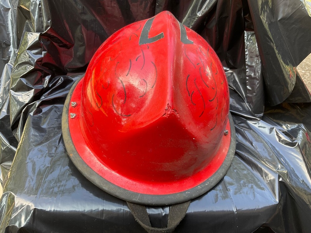 Vintage Red Fireman’s Firefighter Helmet