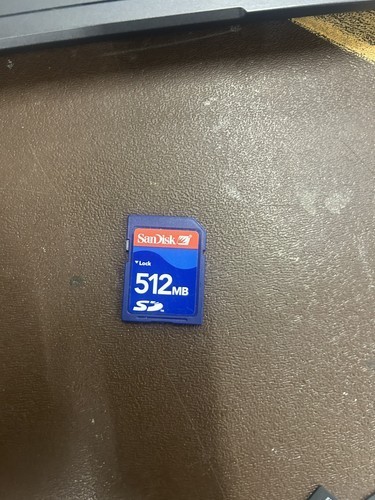 SanDisk 512MB SD Memory card - Cleaned and Tested - One per