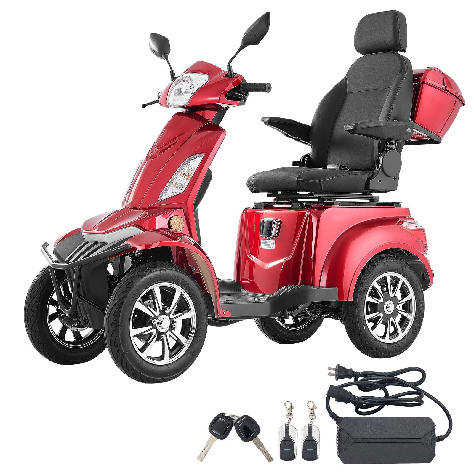 Uimoso Heavy-Duty 4-Wheel Mobility Scooter 21.5 Miles Range 3-Speed, 500lbs Load