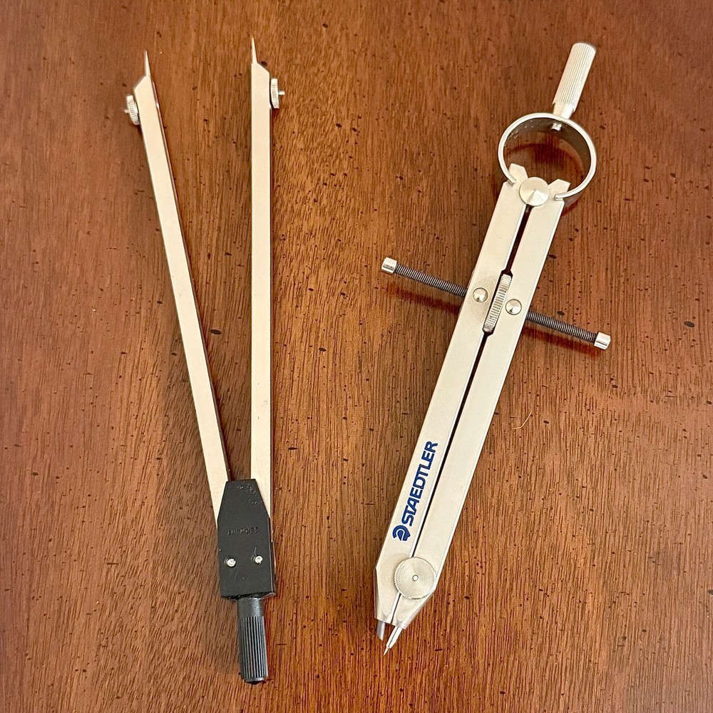 Staedtler Mars Masterbow Compass 551 40 WP in sleeve Drafting Set Germany