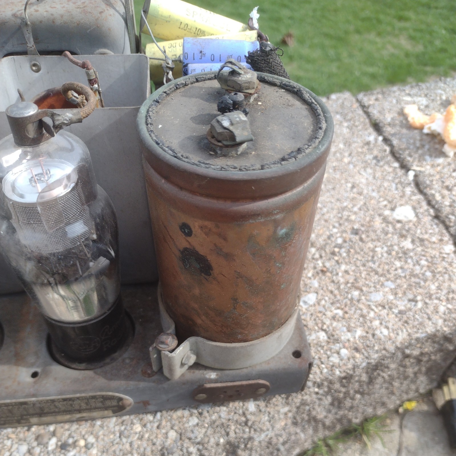 Antique 1931 Crosley Model 54 Cathedral Or Tombstone Radio Chassis. Parts Only