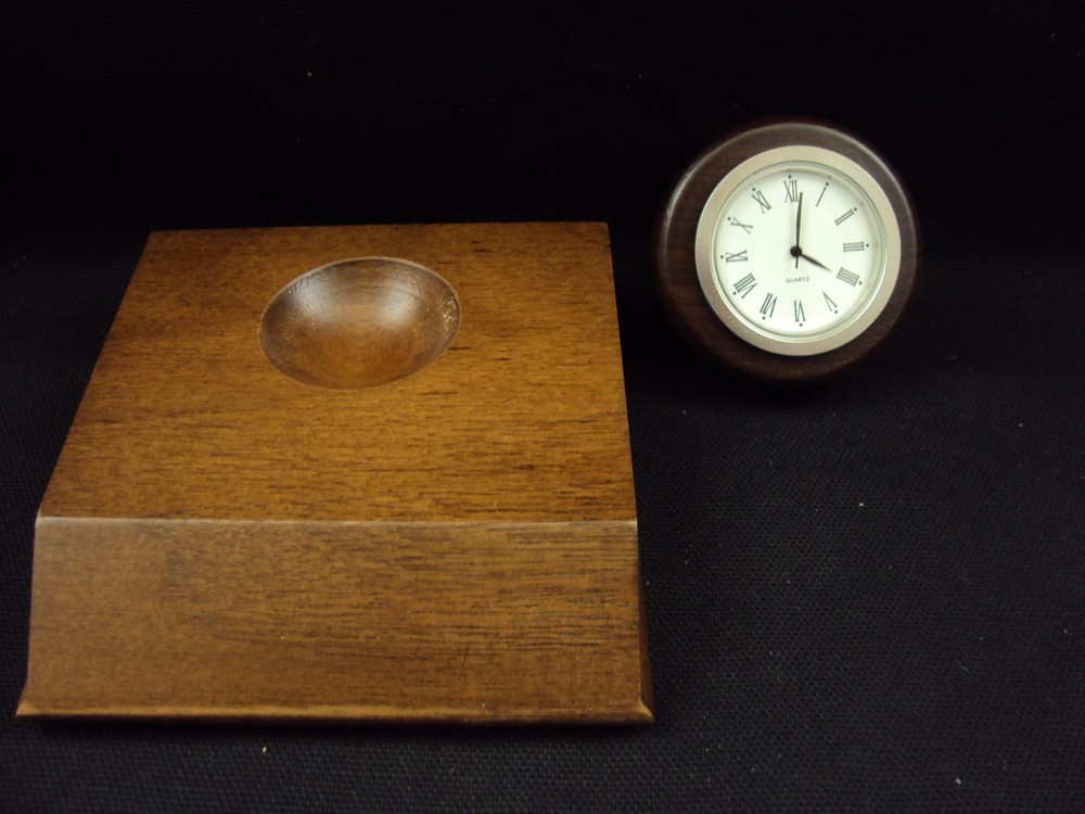Executive Nested Desk Clock ~ Woodessen ~ Solid Walnut, Free USA Shipping!!