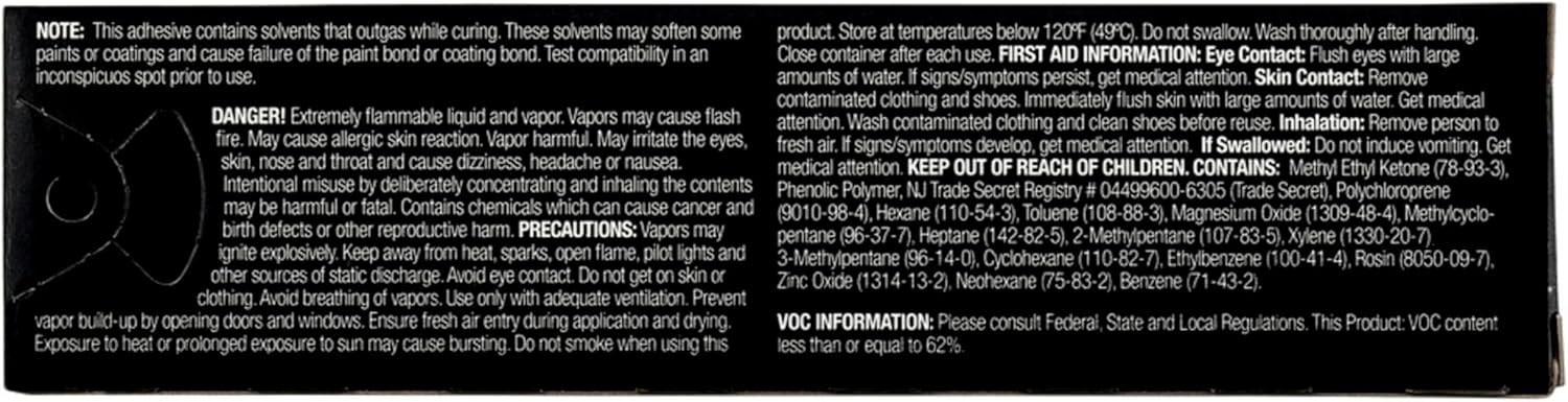 3M Black Super Weatherstrip and Gasket Adhesive, 08008, 5 fl oz, 1 Per Pack