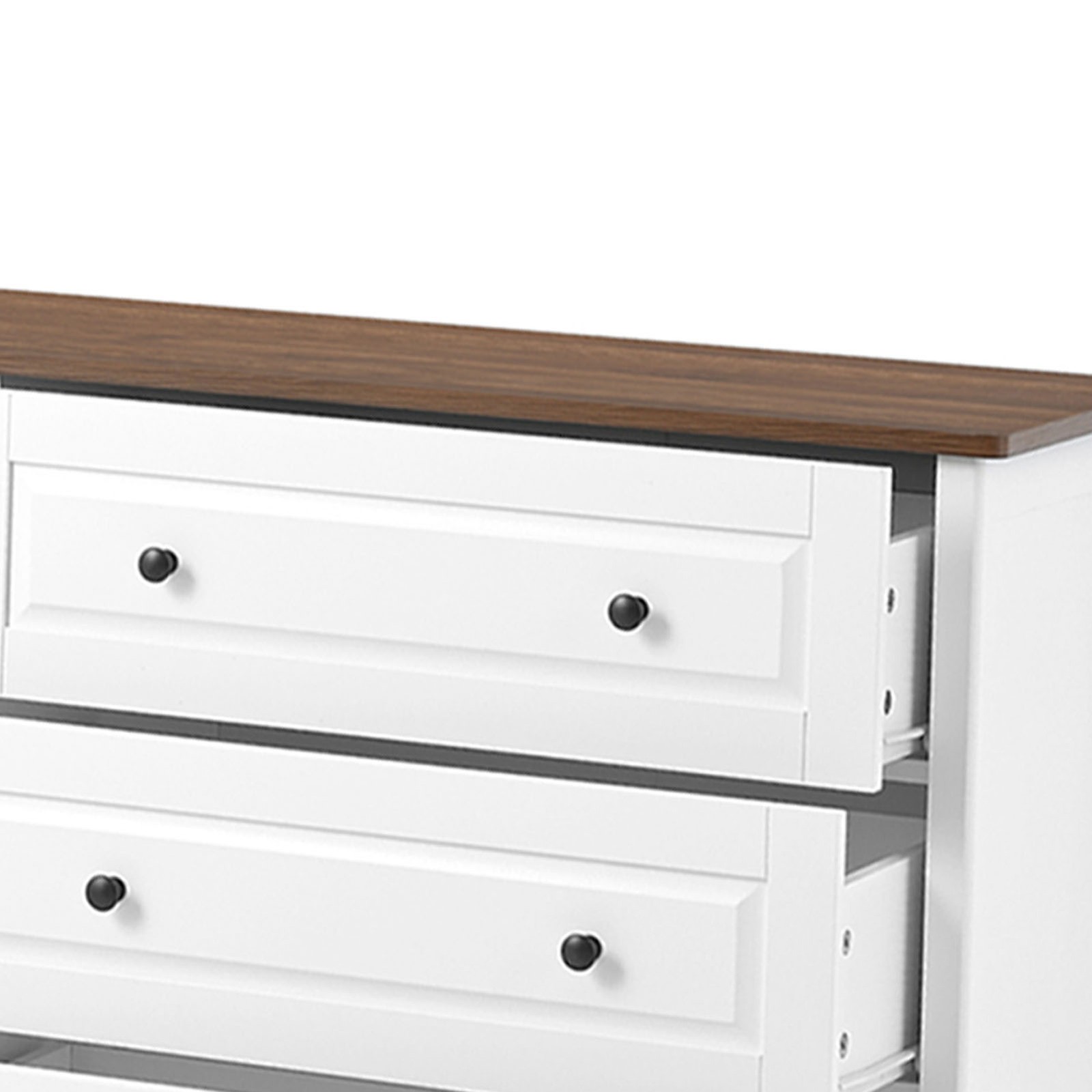 6 Storage Drawer Bedroom Wood Organizer Storage Furniture White