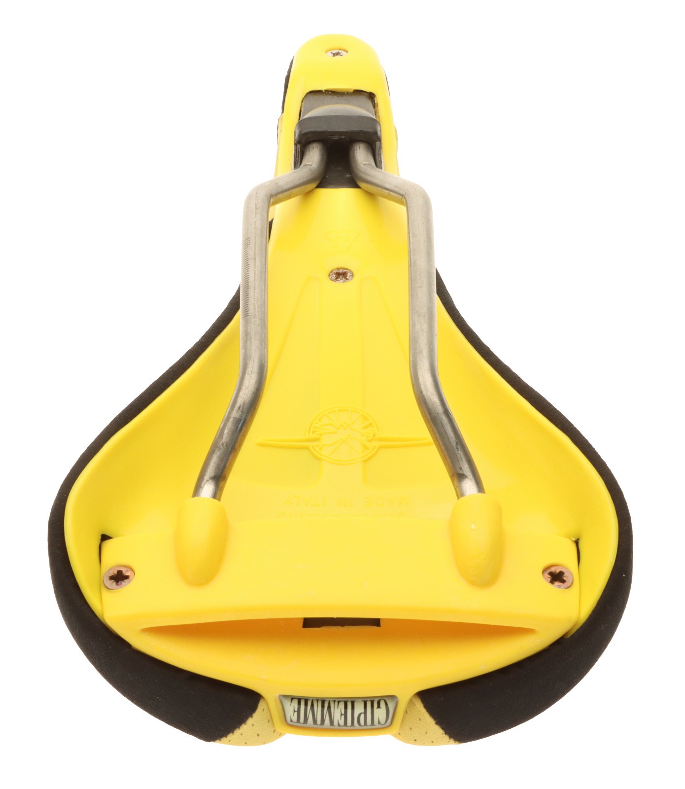 Gipiemme & EuroAsia Penta Saddle Dual Shock Absorber Ti Rails Yellow NEW NIB NOS