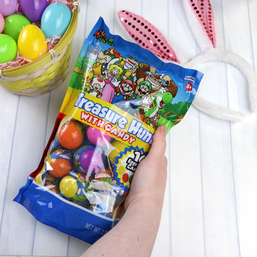 - Super Mario Prefilled Plastic Easter Eggs, Filled with Character Shaped Har...