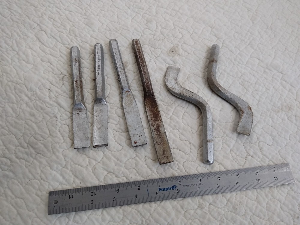 Vintage Craftsman Cold Chisel Set Very Unique.