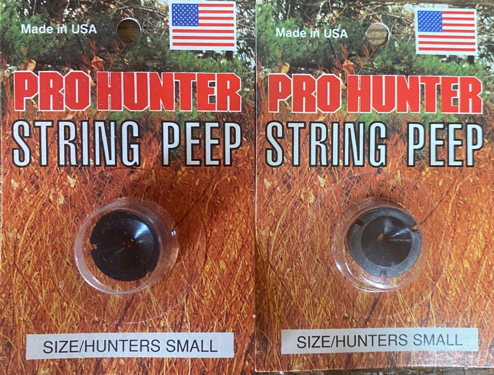 2-GWS Pro Hunter String Peep Small Black *NEW* Made in USA