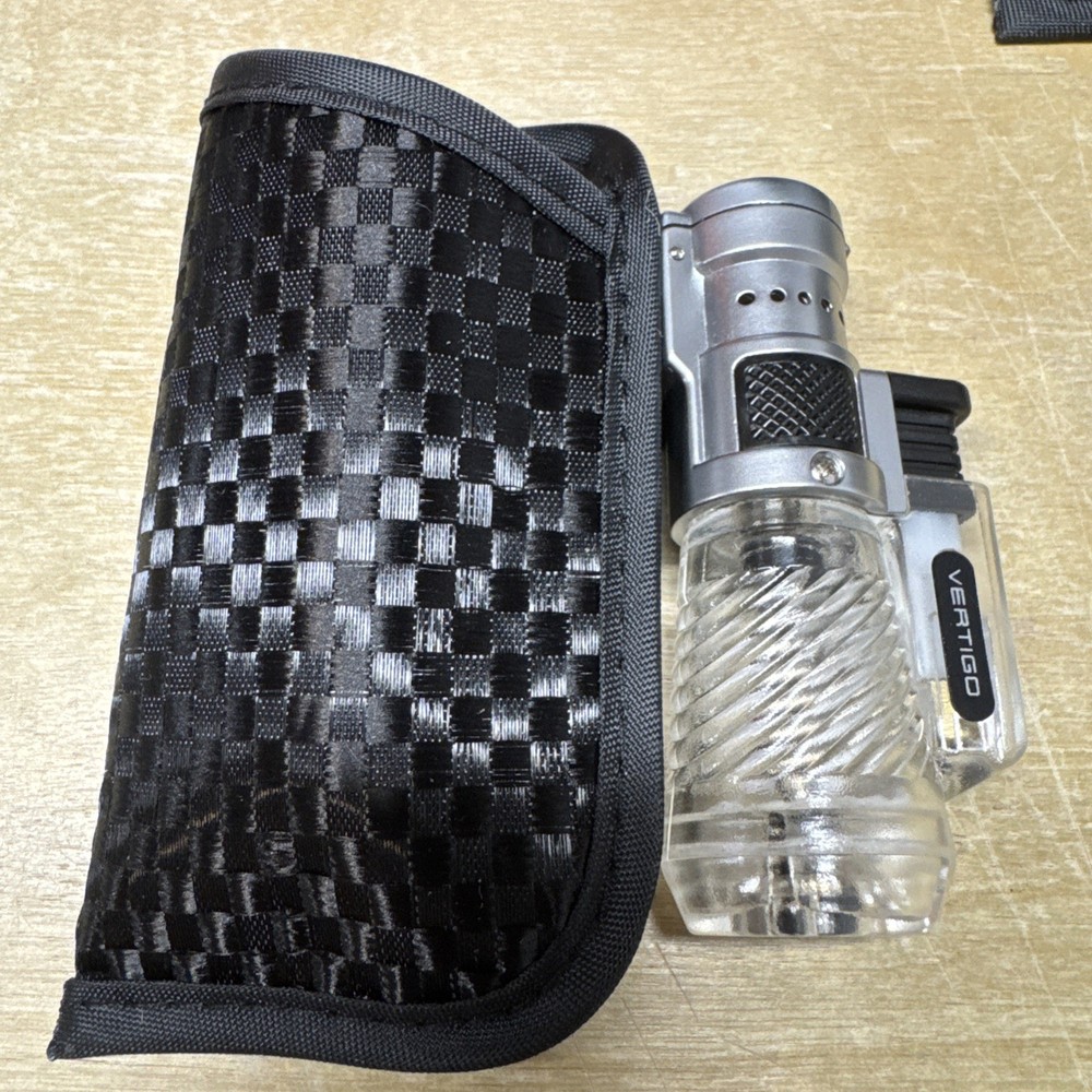 Vertigo Cyclone Triple Torch Cigar Lighter - Clear - New