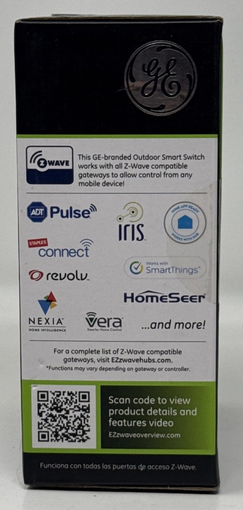 GE Plug-in Outdoor EZ Smart Switch Z-Wave Plus Mobile/Wireless Control