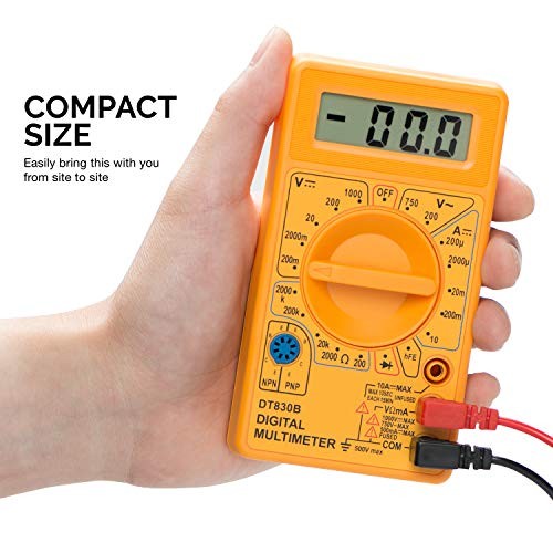 40508 Digital Multimeter Diode & Transistor Tester AC DC Volt Test 1 Pack