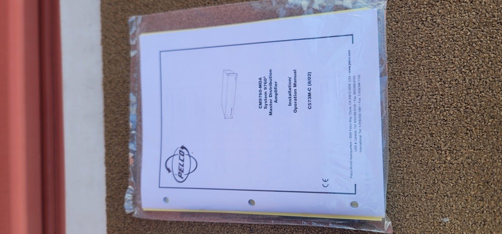 Pelco CM9760-MDA Master Distribution Amplifier