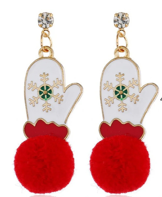 White Mittens earring