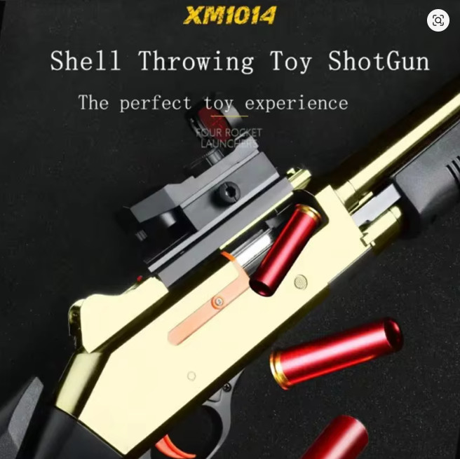 Soft Bullet Toy Gun Shotgun – Shell Ejection Function & Long Range Shooting – Fo