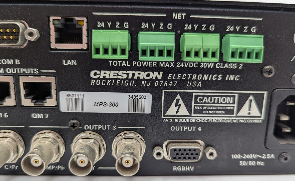 Crestron MPS-300 Professional Presentation System Switcher Amplifier Amp Control