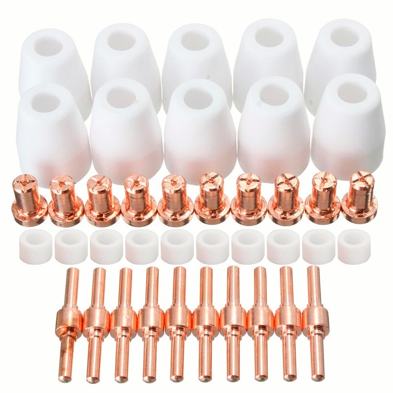 40x Plasma Cutter Consumables fits CUT40 CUT50 Plasma Cutter Torch for PT31 LG40