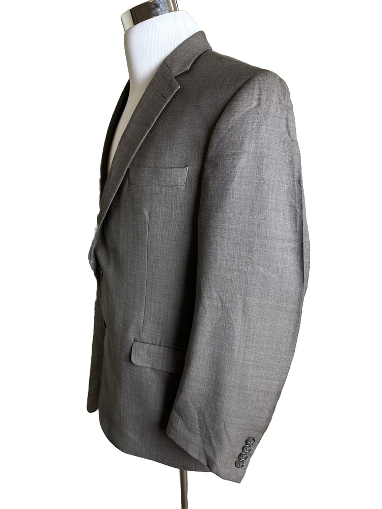 Chaps Men’s 44R Brown Wool 2 Button Notch Lapel Blazer