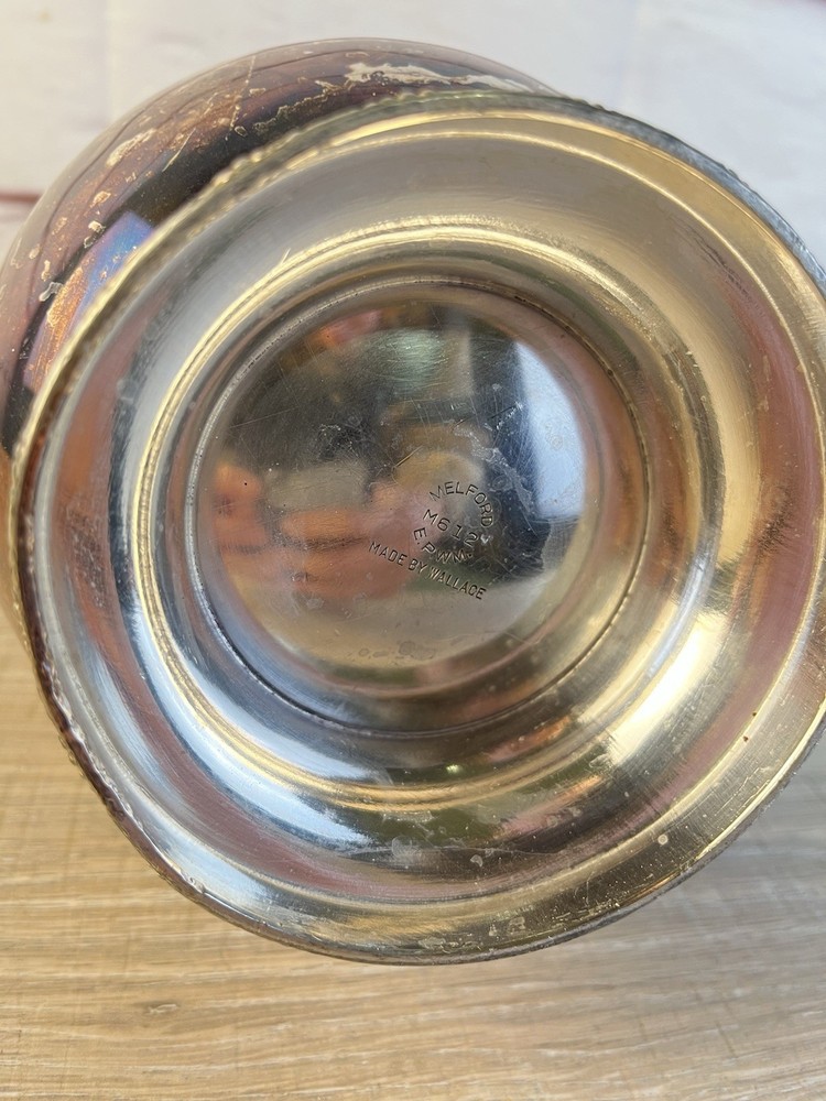 Melford Wallace Silver Pitcher Grape Edge Pattern M612 E.P.W.M