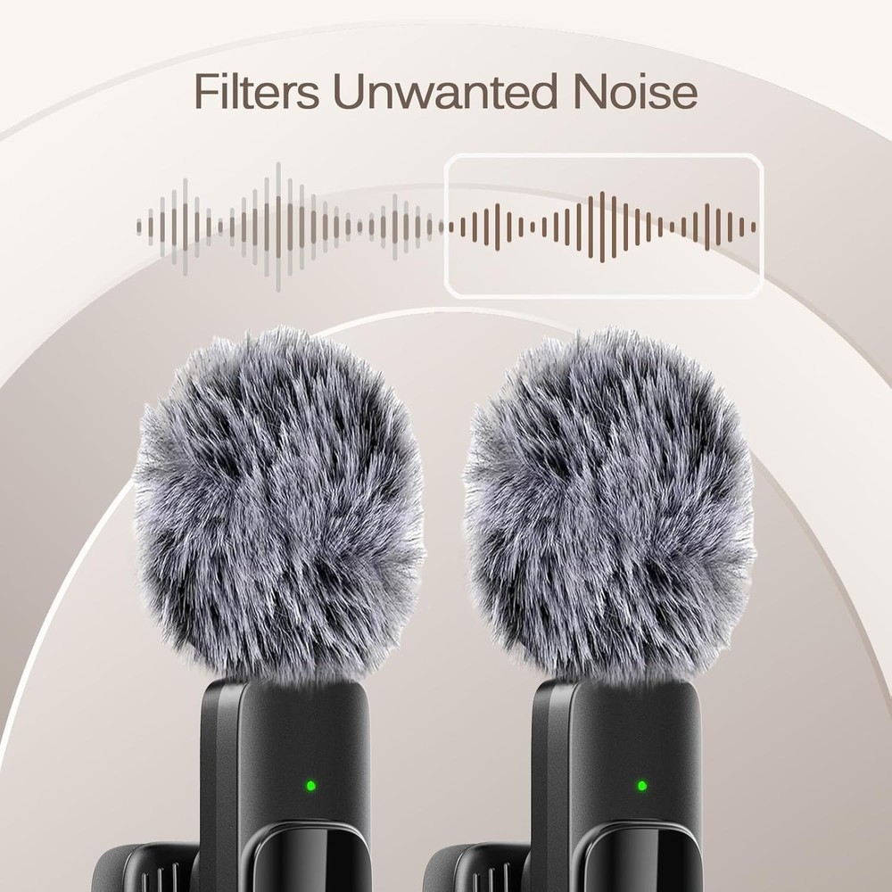 Professional Wireless Lavalier Lapel Microphone for iPhone, iPad, Mini Video...