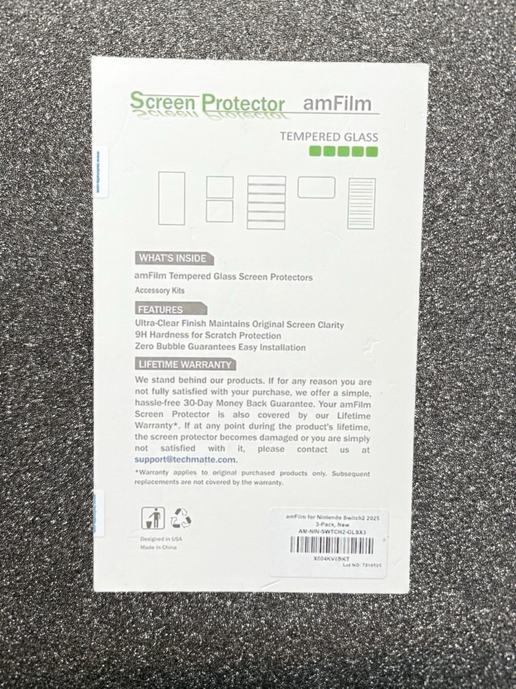 Tempered Glass Screen Protector Nintendo Switch 2 - 3 PACK