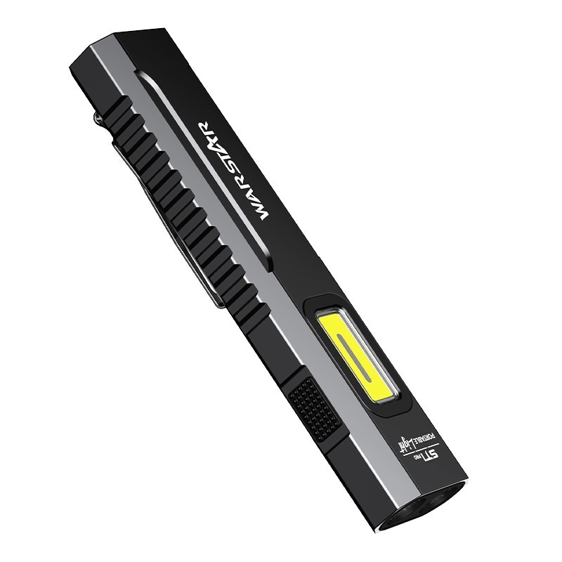 WarStar 1500 Lumen Rechargeable USB-C Flat EDC Flashlight Multi-Function Light