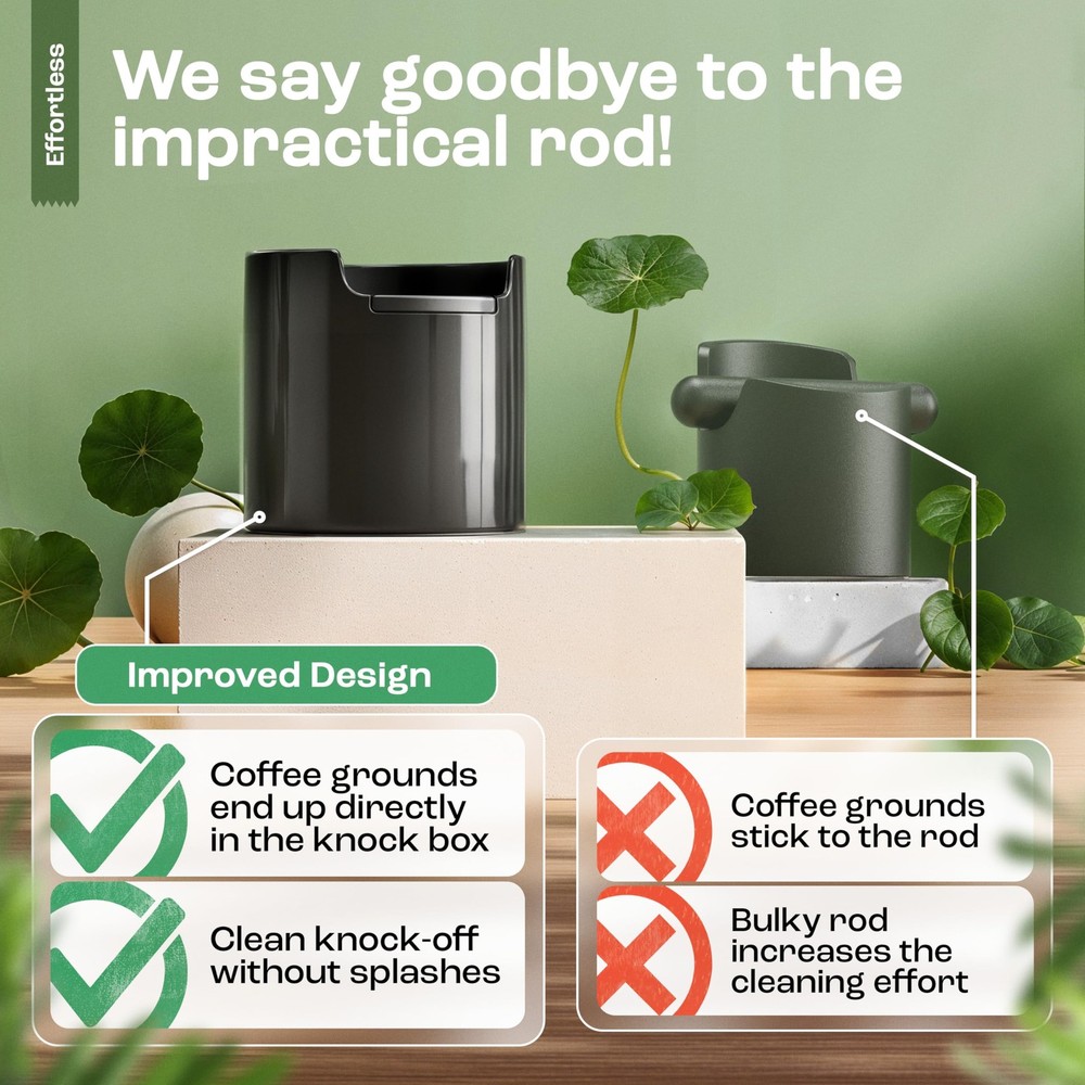 Knock Box for Coffee Grounds - Innovative Barista Accessory with Improved Han...