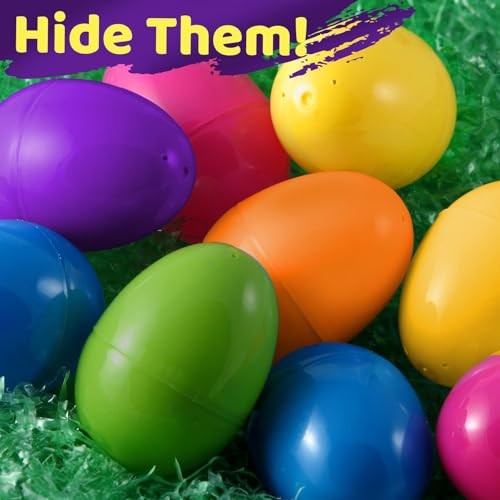stargo Pack - Plastic Easter Eggs Empty 3.2” Large Plastic Eggs Fillable For 36