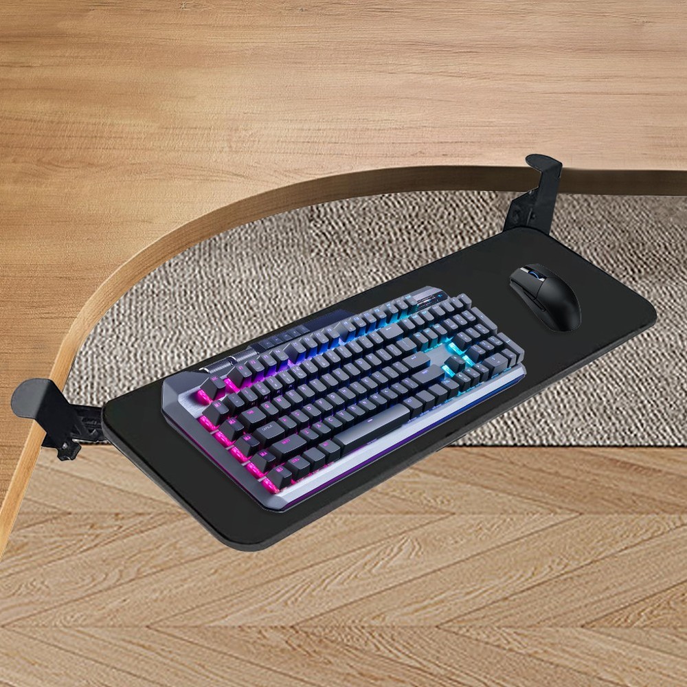 Slide Out Computer Keyboard Drawer Height Adjustable Under Desk Keyboard Drawer