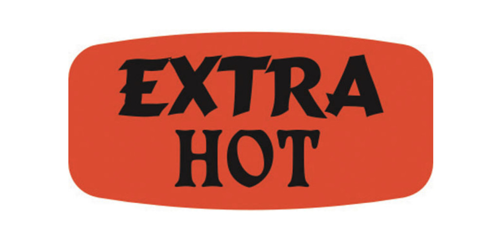 1000 each per roll EXTRA HOT MERCHANDISE LABELS STICKERS
