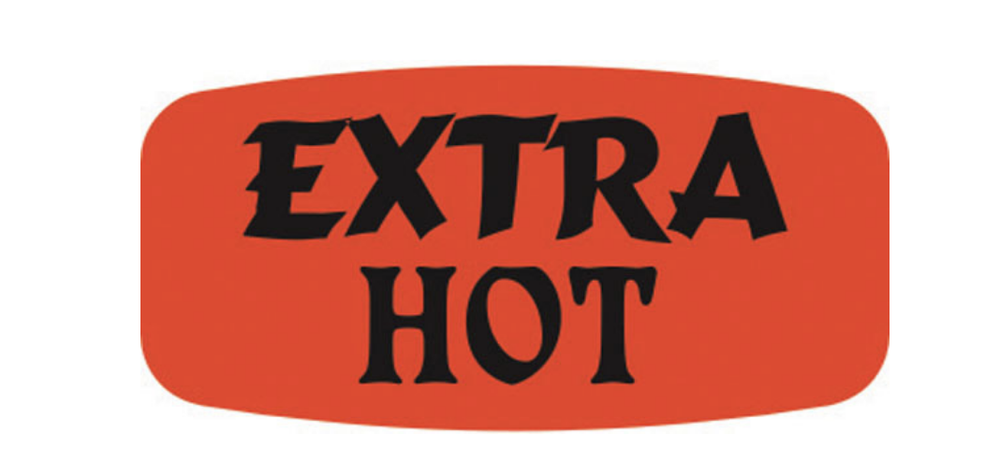 1000 each per roll EXTRA HOT MERCHANDISE LABELS STICKERS