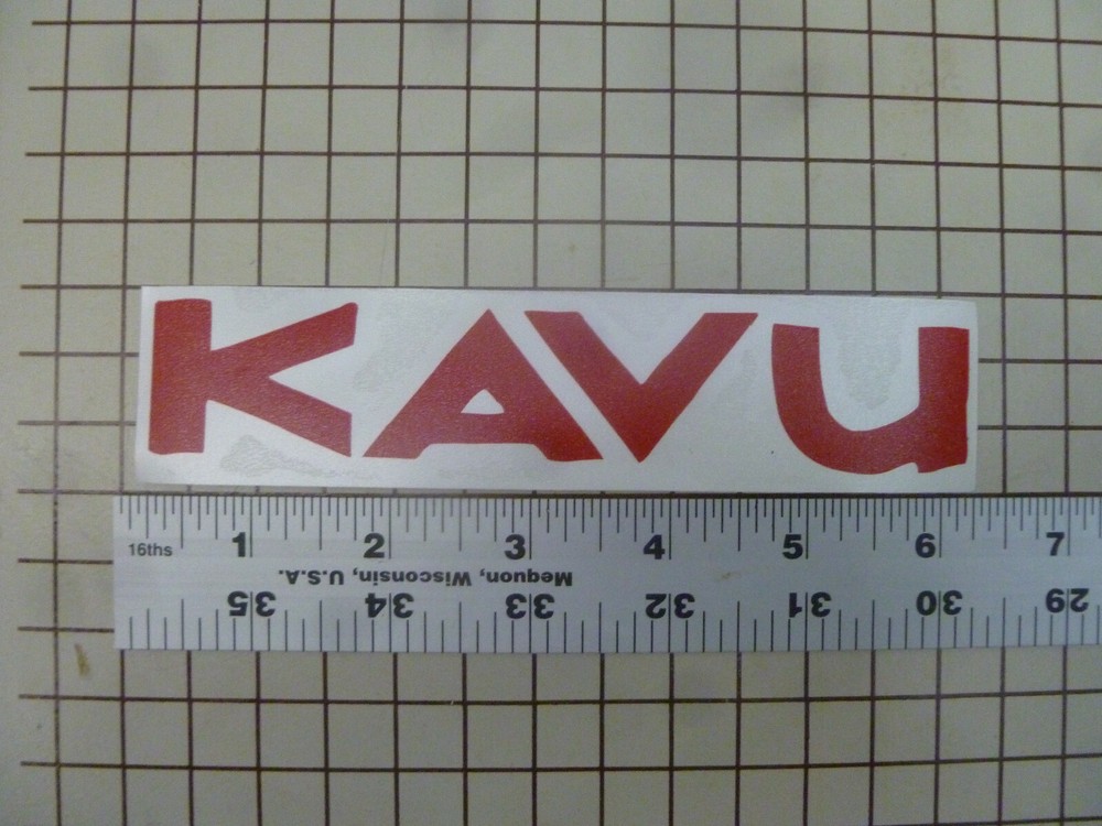 Kavu Red Medium Die Cut Sticker decal