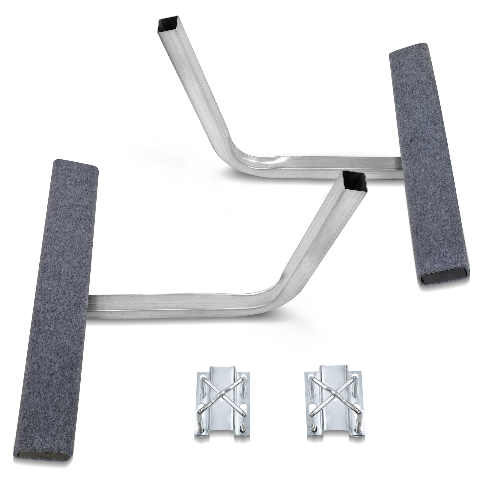 2' Boat Trailer Guides Bunk Side Board Guide Ons Carpeted Kit w/ Hardware