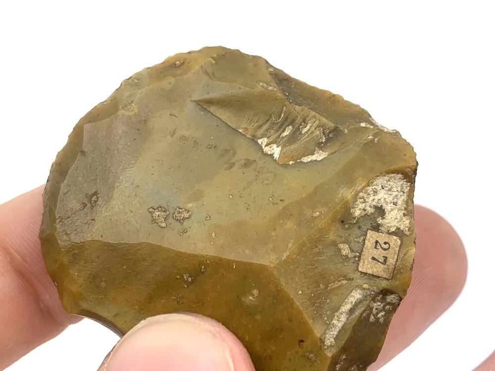 Authentic Scraper Flake Circular Stone Tool Neolithic European Origin