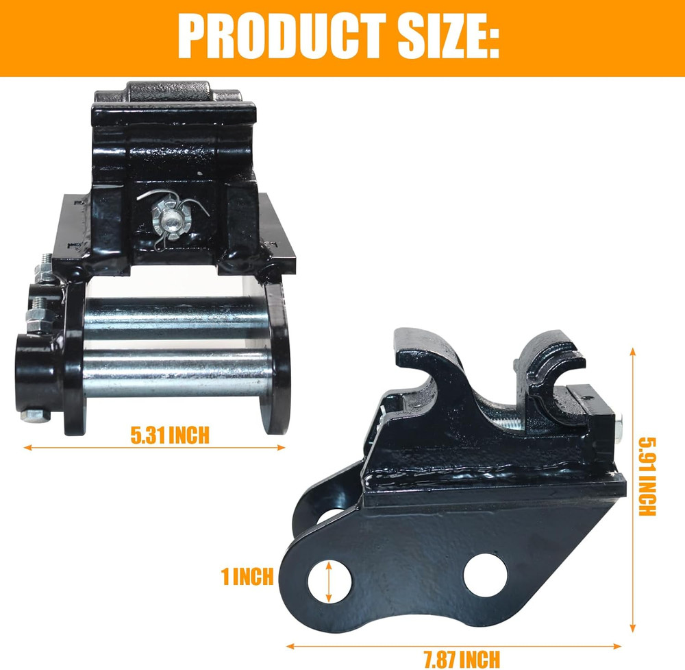 Mini Excavator Attachments Mechanical Quick Change Hitch Coupler for 0.6-3 Ton E