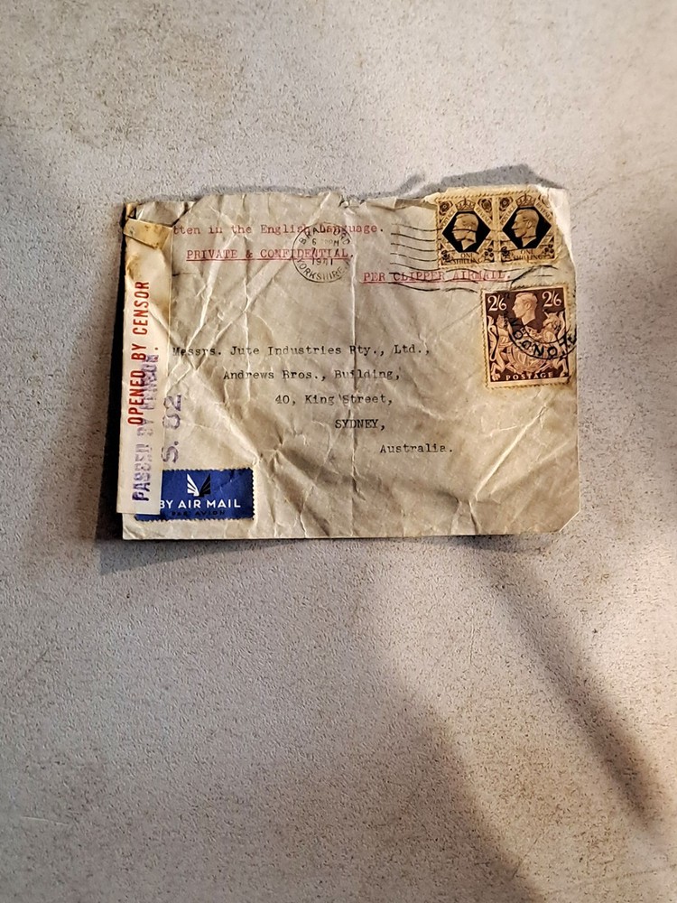 OPENED BY CENSOR COVER PER CLIPPER AIRMAIL 1941