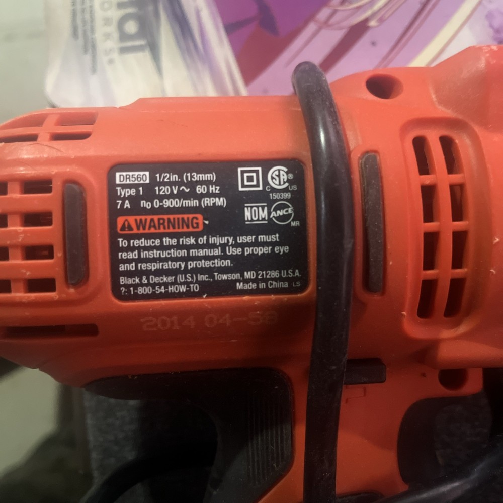 Black And Decker DR560 7AMP 1/2”
