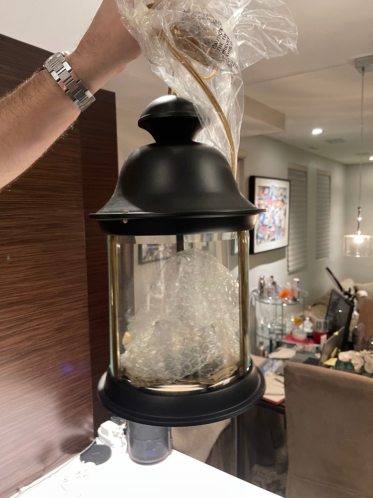 Progress Lighting 3-Light Outdoor Hanging Lantern Black P5588-31