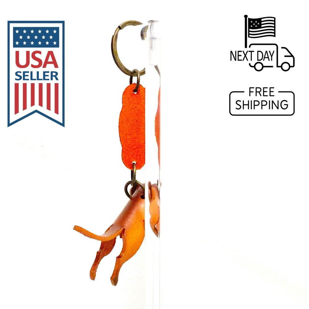 Meerkat Handmade Leather Keyring