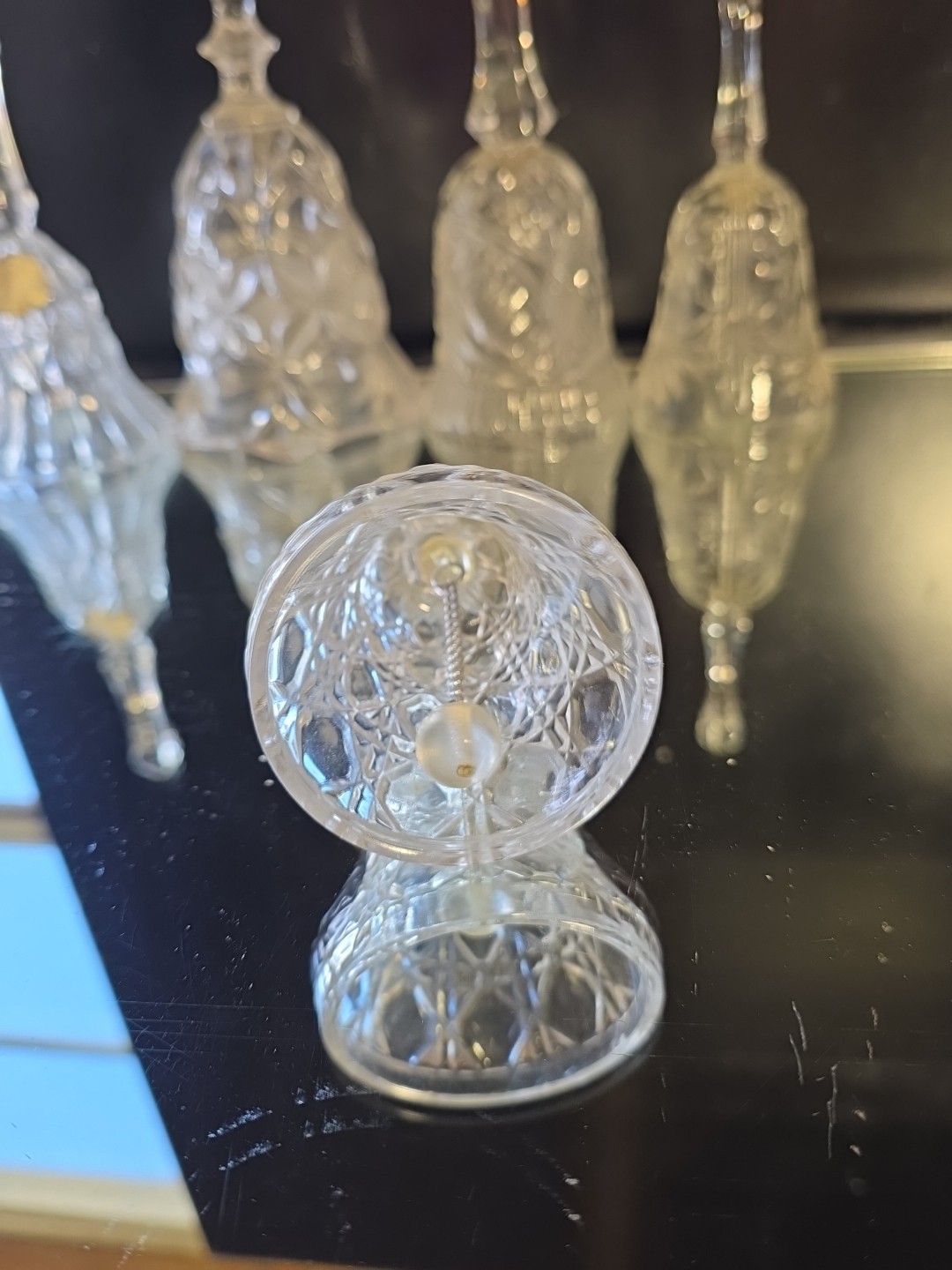 ​Lot 9 Vintage Crystal Glass Bells Waterford 12 Days Christmas Hofbauer Byrdes