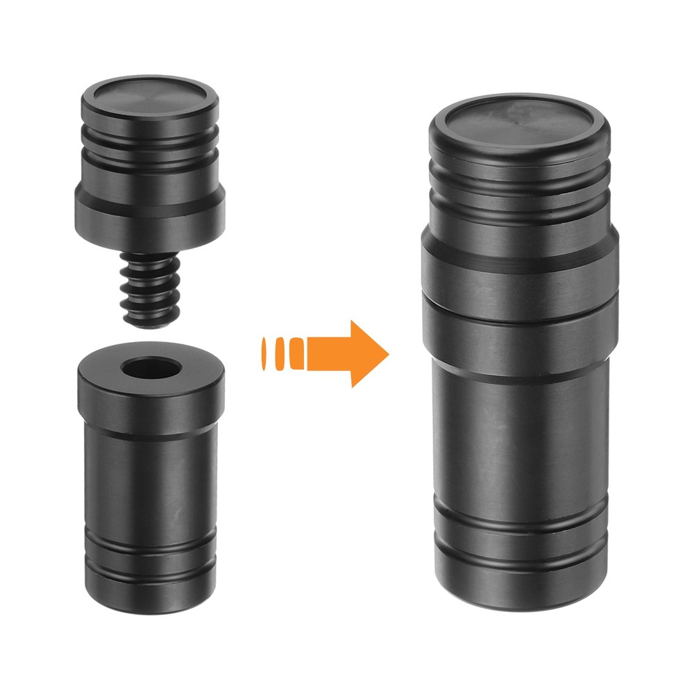 2Pcs Pool Cue Joint Protector 3/8x10 Billiard Cue Joint Thread Cap Black