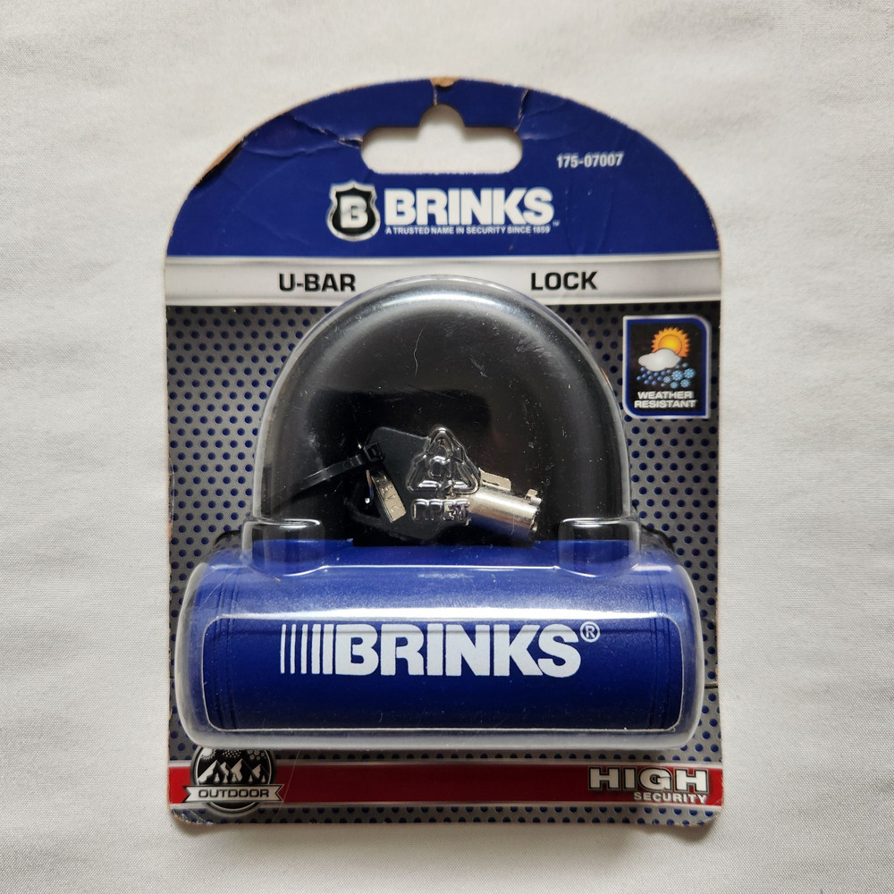 BRINKS  3 7/8" U-Bar High Security Lock, NEW in Pkg